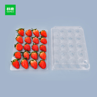 Boîte à fruits en plastique PET transparente Plateau d'emballage de baies de fraises pour supermarché de ferme