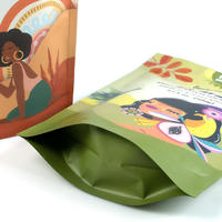 Sachet de céréales granola naturel à fond large, refermable avec fermeture éclair, pour l'emballage de petits lots de petit-déjeuner