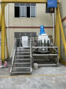 Sıvı deterjan için OEM komple Set üretim hatları otomatik 1000L deterjan sabun sıvı sabun üretim ekipmanları