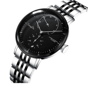 Orologio Cronografo Meccanico di Lusso da <span class=keywords><strong>Uomo</strong></span> con Bracciale in Acciaio Inossidabile Design Semplice Automatico con Cinturino in Pelle Ultima Uscita - Product Image 4