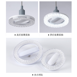 YIHAN 48W LED UFO Camping Light <b>with</b> Hook IP65 Waterproof Lithium Battery US <b>Plug</b> Rechargeable Dimmable for Outdoor Use - Product Image 3