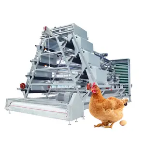 A Type Automatic Egg Layer Chicken Cage Battery Cages For Poultry Chicken Layer