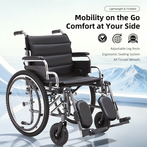 Silla de Ruedas Manual de Acero Plegable y Ligera, con Asiento Ancho de 51 cm, para Personas con Discapacidad y Rehabilitación, Venta al Por Mayor de Fábrica - Product Image 6