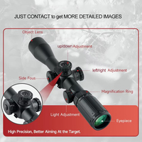 Lunette de visée optique d'usine 4-14X44 IR FFP pour la chasse, premier plan focal, éclairage rouge et vert