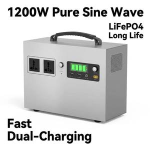 Station d'alimentation portable 1200W D1200 1280Wh, générateur solaire à charge rapide, intelligent, pour la maison hors réseau et la sauvegarde - Product Image 5