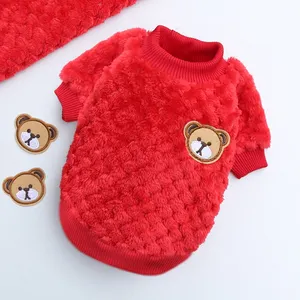 Tasarımcı moda el örgü sevimli köpek pet sonbahar kış kazak pet lüks kıyafetler