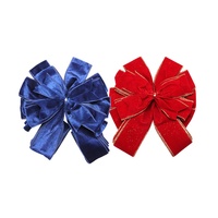 Ruban décoratif de Noël en velours polyester imprimé 3 couleurs personnalisable WUJI, forme personnalisable 10x13 pouces, pour fêtes