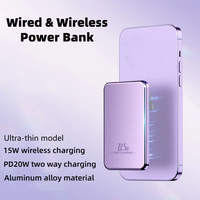 Batterie externe magnétique sans fil mini 5000 mAh ultra-mince à prix d'usine – Chargeur portable pratique et station d'alimentation ultra-fine