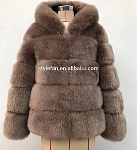 Poncho court vintage <span class=keywords><strong>Monki</strong></span> grande taille 2021, épais, écologique, drapé, avec capuche en fausse fourrure de renard, vêtements d'hiver pour femmes, polyester - Product Image 5