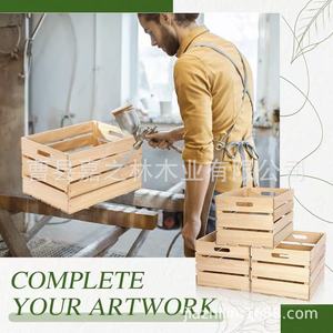 กล่องเก็บของไม้ทรงสี่เหลี่ยมสไตล์มินิมอลทันสมัย ขนาด 41x30x24 ซม. สามารถวางซ้อนกันได้ เหมาะสำหรับจัดระเบียบโต๊ะทำงานที่บ้าน - Product Image 4