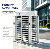 Torniquete Antipersonas en Cola de Cola, Acero Inoxidable 304, Control de Acceso RFID, Protección IP55, Función Antipinzamiento para Oficina