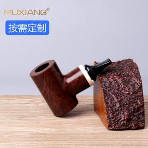 Muxiang Handmade Briarwood Pipe Solid Wood Free Form Tobacco Pipe Custom Made - Product Image 1