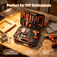 Kit d'outils multifonctionnel Songcheng SC-129 en acier au carbone, 129 pièces, pour la maison, ensemble complet d'outils électriques et de quincaillerie