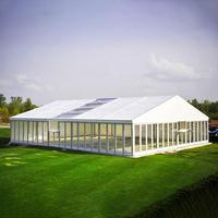 MEISU 20x40 Gazebo de fête robuste en PVC blanc toutes saisons, imperméable, avec structure en alliage d'aluminium, résistant aux UV et au feu
