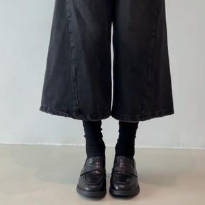 Women's Retro British Style Chunky <b>Heel</b> Leather Shoes <b>Round</b> <b>Toe</b> Work Shoes Versatile Mid <b>Heel</b> Career Pumps - Product Image 3