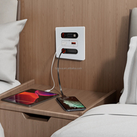 Prise murale intelligente 20W avec 2 ports USB à charge rapide, câble d'extension 16A, prise de courant en plastique pour maison, bureau, cuisine, prise EU