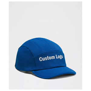 Casquette de baseball bleue à 5 panneaux unisexe, ajustée, en maille respirante, pour le cyclisme, printemps-été, décontractée, adulte, 56-58 cm - Product Image 1