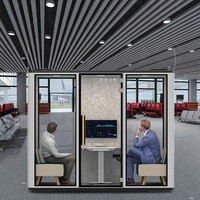 Cabine de réunion insonorisée moderne avec conception modulaire pour entrepôt, salon et école - Classe affaires pour six personnes