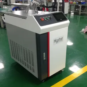 ماكينة لحام بالليزر المستمرة المحمولة باليد HGTECH بقدرة 1 كيلو وات 1.5 كيلو وات 2 كيلو وات، لحام بالليزر من الألومنيوم والفولاذ المقاوم للصدأ والمعدن