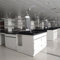 Muebles de Laboratorio para Escuelas de Medicina, Banco de Trabajo de Resina Fenólica y Acero, Mesa de Laboratorio para Investigación y Estudios Científicos
