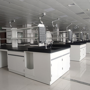 <span class=keywords><strong>Tavolo</strong></span> da Laboratorio in Resina Fenolica e Acciaio per Scuole Mediche, Banco di Lavoro per Ricerca Scientifica e Studi - Product Image 3