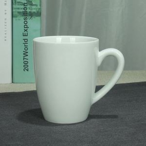 Mug moderne en porcelaine blanche de 12 oz, forme cône, pour café et latte, blancs pour sublimation, pour cadeaux personnalisés DIY - Product Image 5