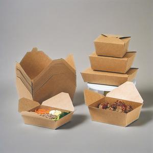 Venta al por mayor de comida rápida de embalaje de contenedores desechables Kraft almuerzo caja de comida caja de papel para alimentos - Product Image 2