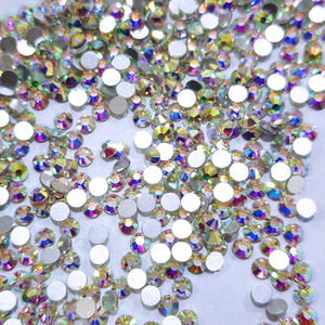 Стразы SS40 без термофиксации, черные, с эффектом AB, стеклянные, для украшений - Product Image 2