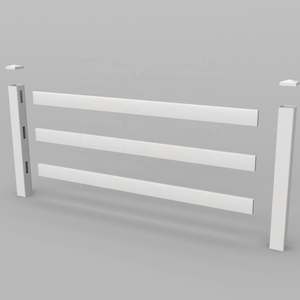 <span class=keywords><strong>3</strong></span>轨白色聚氯乙烯马围栏耐腐蚀室外牧场边界板，用于牲畜保护马围栏农场 - Product Image 5