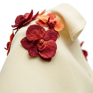 <span class=keywords><strong>Robe</strong></span> de soirée sirène arabe blanche à manches longues avec cape en satin, longueur ras du sol, ornée de fleurs, idéale pour les mariages à Dubaï, personnalisable OEM/ODM - Product Image 2