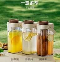 Cafetière portable pour café froid 1000 ml, cafetière en plastique incassable pour café, thé, boissons aux fruits, limonade