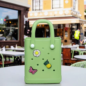 Bolso de playa EVA multiusos para el día a día con práctico compartimento para teléfono móvil, bolso perforado DIY para vacaciones, bolso de playa personalizable para centros comerciales - Product Image 2