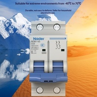 Disjoncteur miniature industriel Shanghai Liangxin NDB1-63C, type interrupteur aérien, courbes C/D/B, protection contre les surcharges et les courts-circuits
