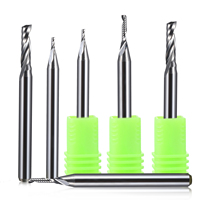 HOZLY 3A Fresa espiral de un solo filo, corte de 3.175mm HRC55, broca de carburo OEM con ángulo de hélice de 10-12° para acrílico y MDF