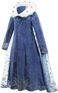 Costume de princesse pour filles, déguisement de <span class=keywords><strong>reine</strong></span> <span class=keywords><strong>des</strong></span> <span class=keywords><strong>neiges</strong></span> pour Noël, fête d'anniversaire, robe de couronnement - Product Image 2