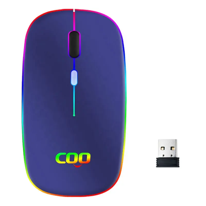 Shenzhen Factory Günstiger Preis Wireless Mouse Wiederauf ladbare Ultra Thin 1600DPI Optical Wireless Mouse mit Nano-Empfänger