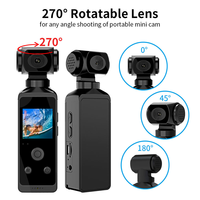 Cámara Oculta 4k Ultra HD, Cámara de Acción de Bolsillo, DVR Activo, Video a Prueba de Agua, Mini Cámara Deportiva con Wifi y Rotación de 270°