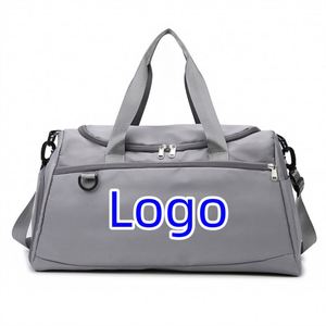 Bolsa de gimnasio Unisex con logotipo personalizado, 10 Uds., con gran capacidad, impermeable, Oxford, entrenamiento físico, Yoga, bolsas de lona, compartimento para zapatos - Product Image 1