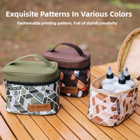 Panier de pique-nique personnalisé, sac de rangement pliable pour outils de barbecue, boîte de rangement pour le camping en plein air, accessoires de barbecue, sac de tri des épices