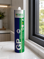 Scellant silicone de type acétique GP 668, imperméable, anti-moisissure, transparent, adhésif pour l'étanchéité des surfaces en verre intérieures et extérieures