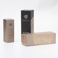 Boîte pliante personnalisée pour soins de la peau, emballage extérieur sur mesure, design gaufré, impression UV, carton argenté, crème pour le visage, blush