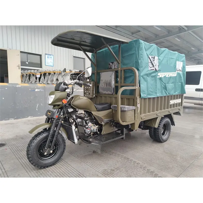 2022 Africa 5 ruote Driver parasole 200CC raffreddamento ad acqua triciclo Cargo