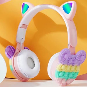 <span class=keywords><strong>Casque</strong></span> sans fil tendance avec lumière LED, oreilles de chat mignonnes, microphone intégré, contrôle des fonctions, <span class=keywords><strong>casque</strong></span> stéréo musical, <span class=keywords><strong>casque</strong></span> Bluetooth pour téléphone, cadeau - Product Image 2