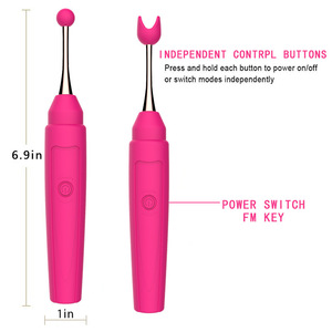 Pluma vibradora de silicona para masturbación femenina, pluma para orgasmo de vibración fuerte de 10 frecuencias, palo de masaje eléctrico, punto estimulante del clítoris - Product Image 4