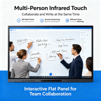 Tablette de conférence intelligente à écran tactile capacitif infrarouge de 55 pouces, tablette interactive 4K à écran tactile, système Windows + Android