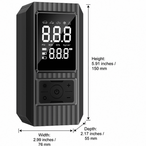 Notfall-Werkzeugset Stromversorgung Kabelloser Auto-Starthilfe & Luftkompressor 6000mAh ABS Schwarz Tragbar für Elektrofahrzeuge - Product Image 2