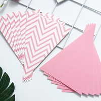 Bannière Métallique en Or Rose, Plusieurs Couleurs, Fanion Tirant Triangle Drapeau Guirlande Pour Mariage, Anniversaire, Fête de Poule, Décor Extérieur