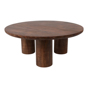 Tavolino da Caffè Moderno in Legno di Mango, Rotondo, Diametro 48 Pollici, Arredamento per Soggiorno, Tavolo Decorativo - Product Image 4