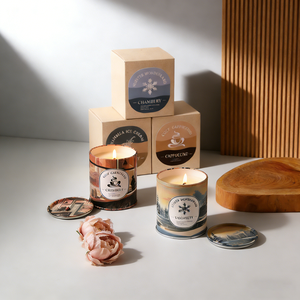 Bougies parfumées en gros pour les fêtes de Diwali, en boîtes métalliques, aromathérapie non toxique, combustion propre, parfum artisanal pour la décoration intérieure - Product Image 1