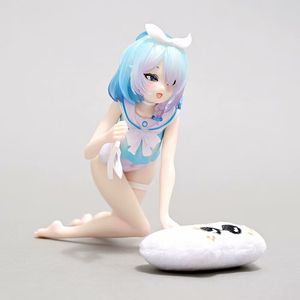 12CM Manga Figurine Statues <span class=keywords><strong>Bleu</strong></span> Archive Alona <span class=keywords><strong>ARONA</strong></span> Agenouillé Sexy Filles Dessin Animé Figura PVC Anime Figure Cadeau Jouets - Product Image 4